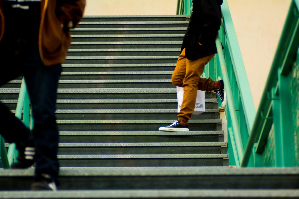 walking urban steps stairs people fashion city 