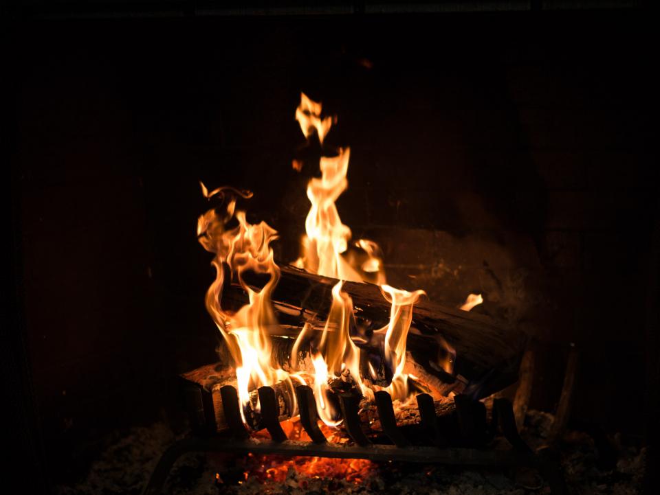 flames fireplace fire 
