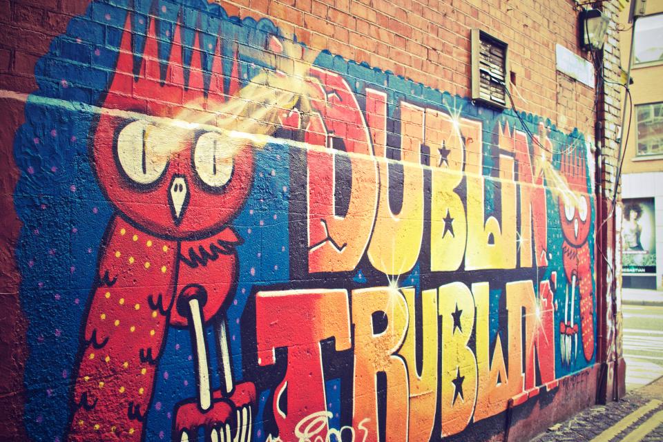 wall urban spraypaint mural graffiti dublin Colours colors city art 