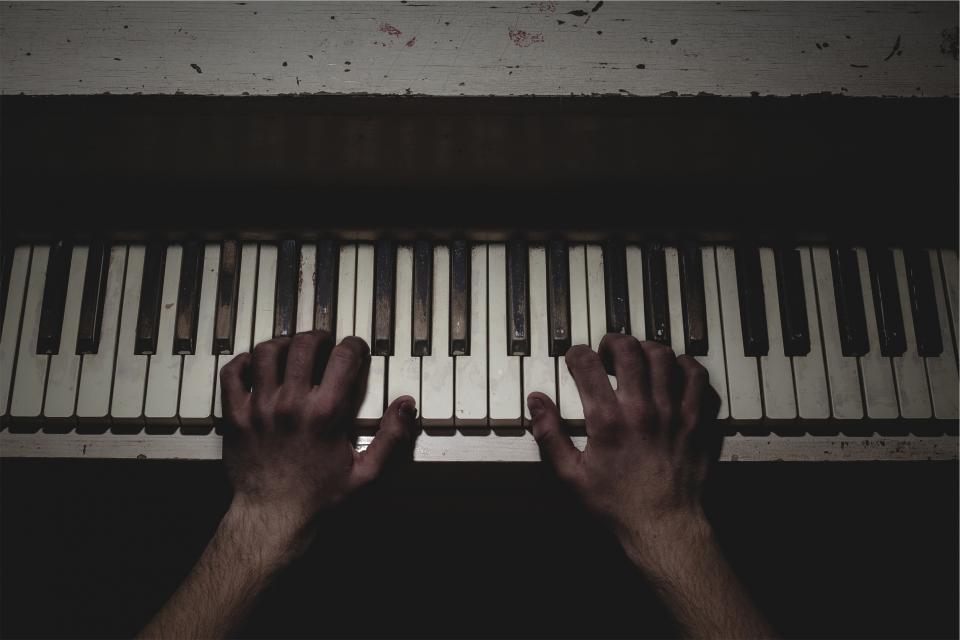 piano musician music keys instrument hands 