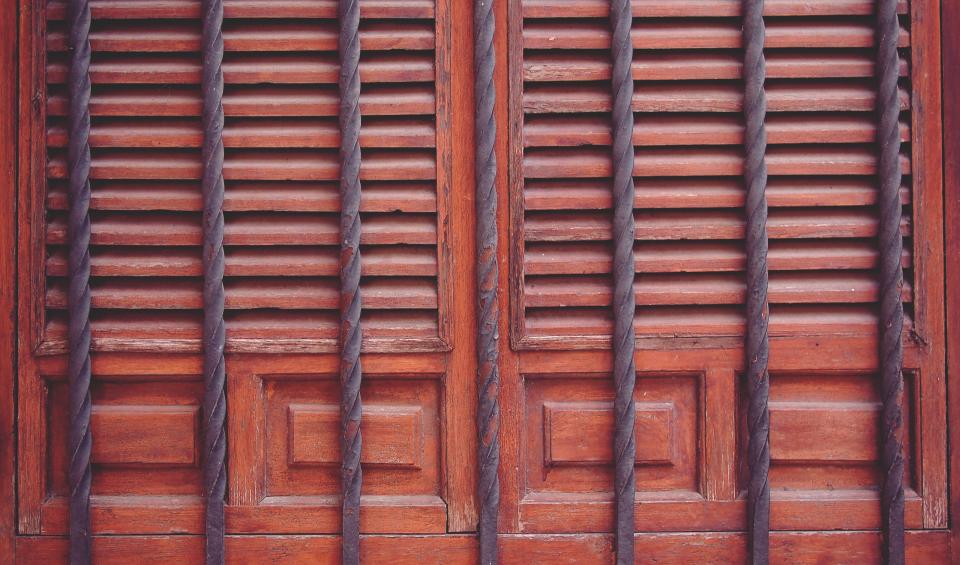 wood entrance door bars 