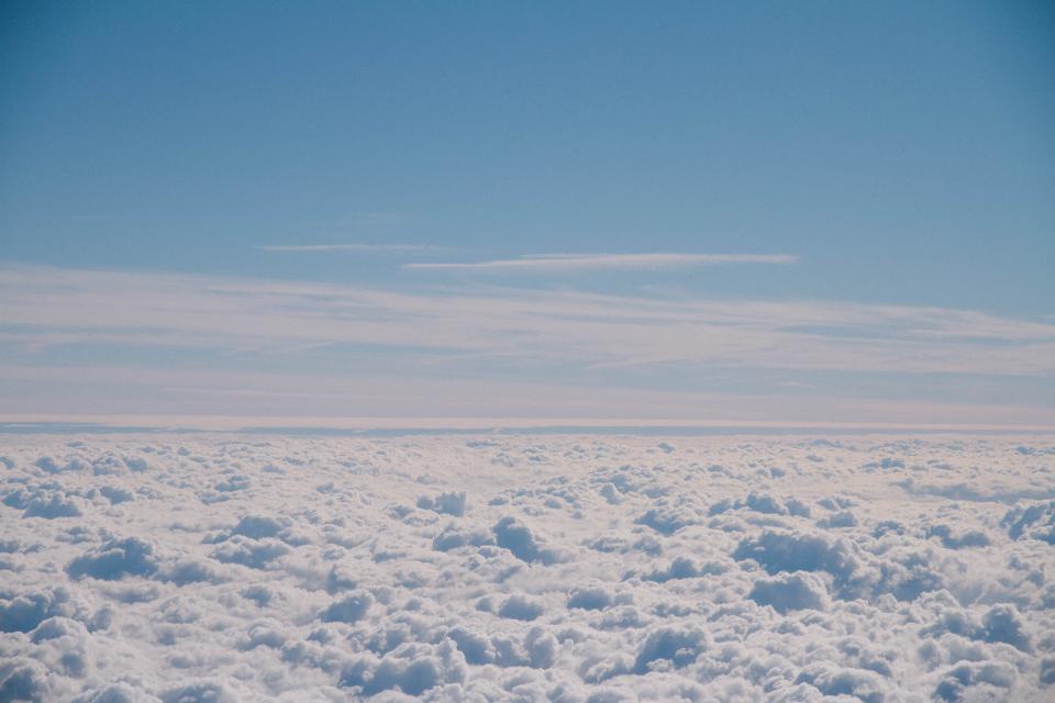 above the clouds, sky