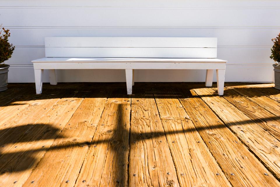 wood deck bench 
