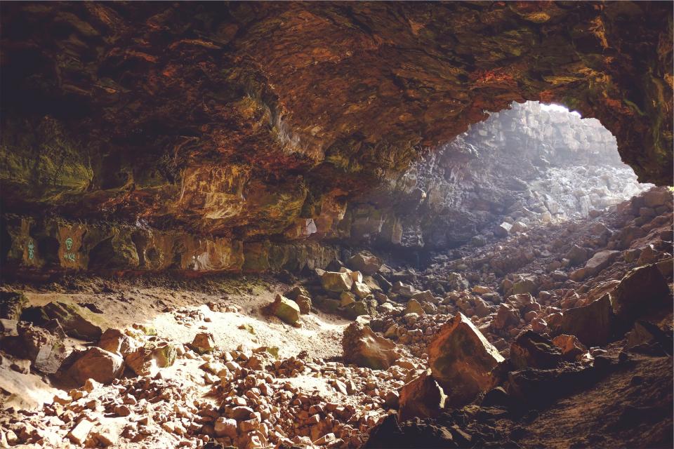 underground rocks light cave 