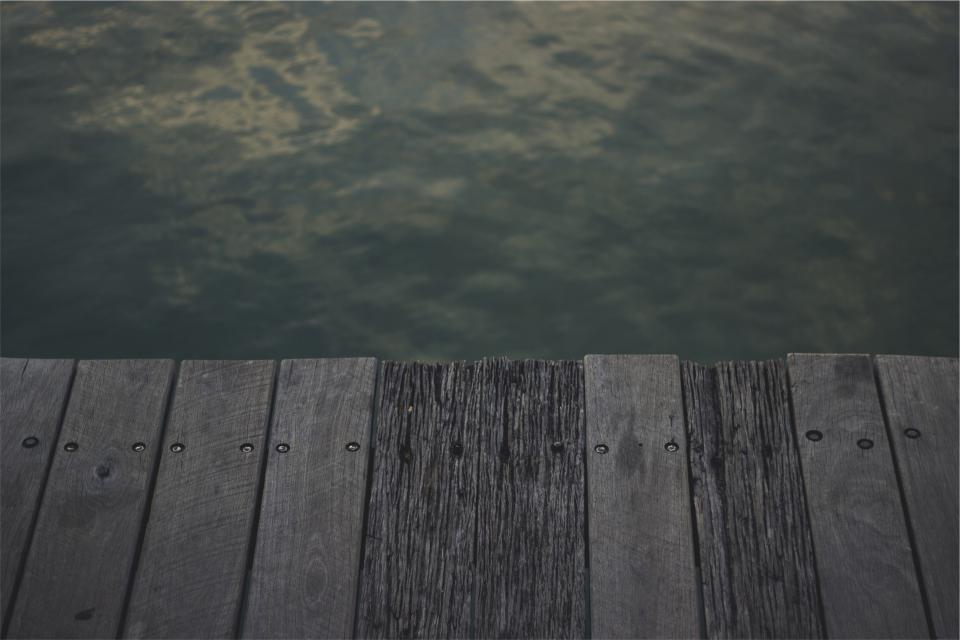wood, dock, lake, water