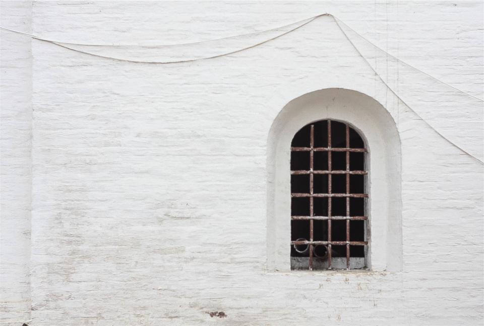 white, wall, window, bars
