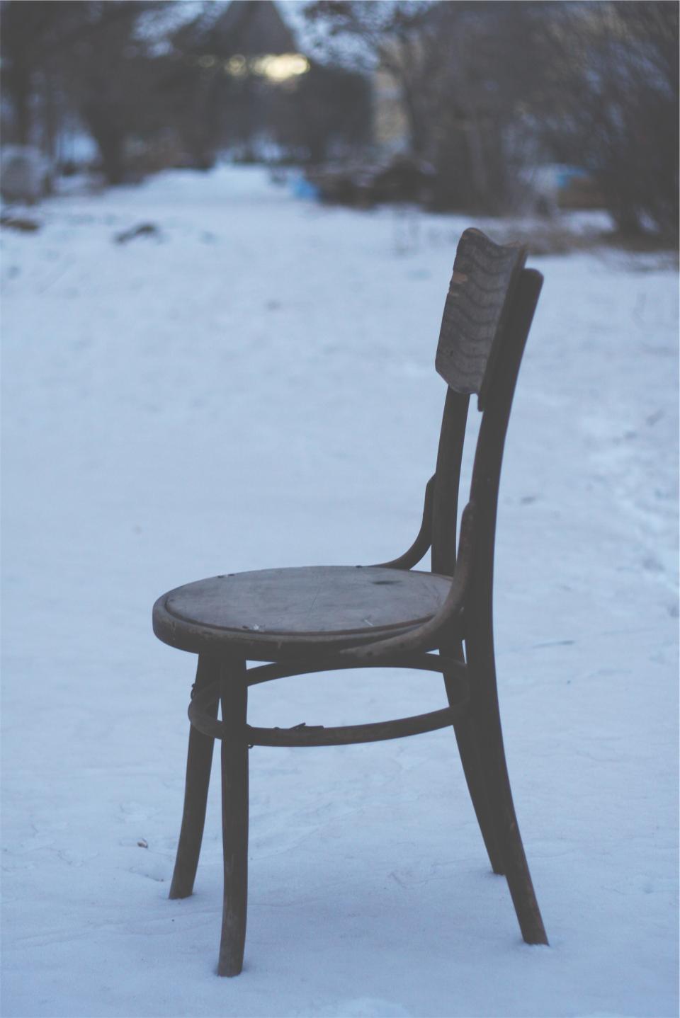 winter snow chair 
