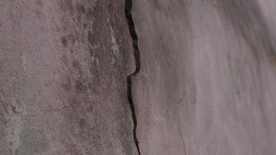 wall stains paint old lichens dirt dark crack 