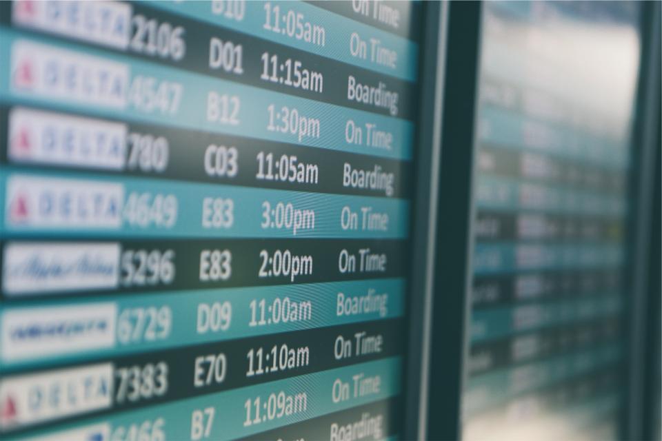 travel transportation times flights airport 