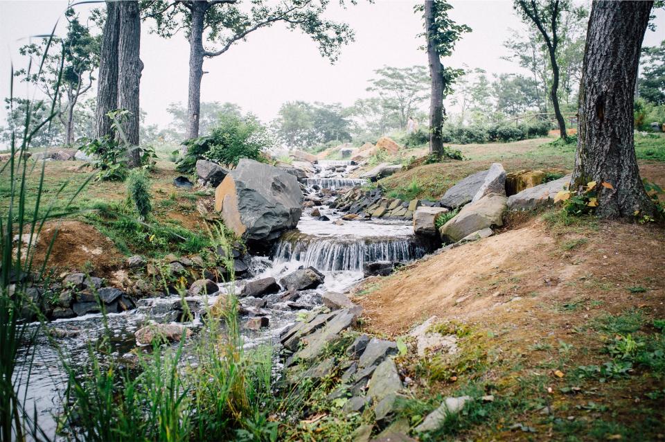 water stream rocks river nature 