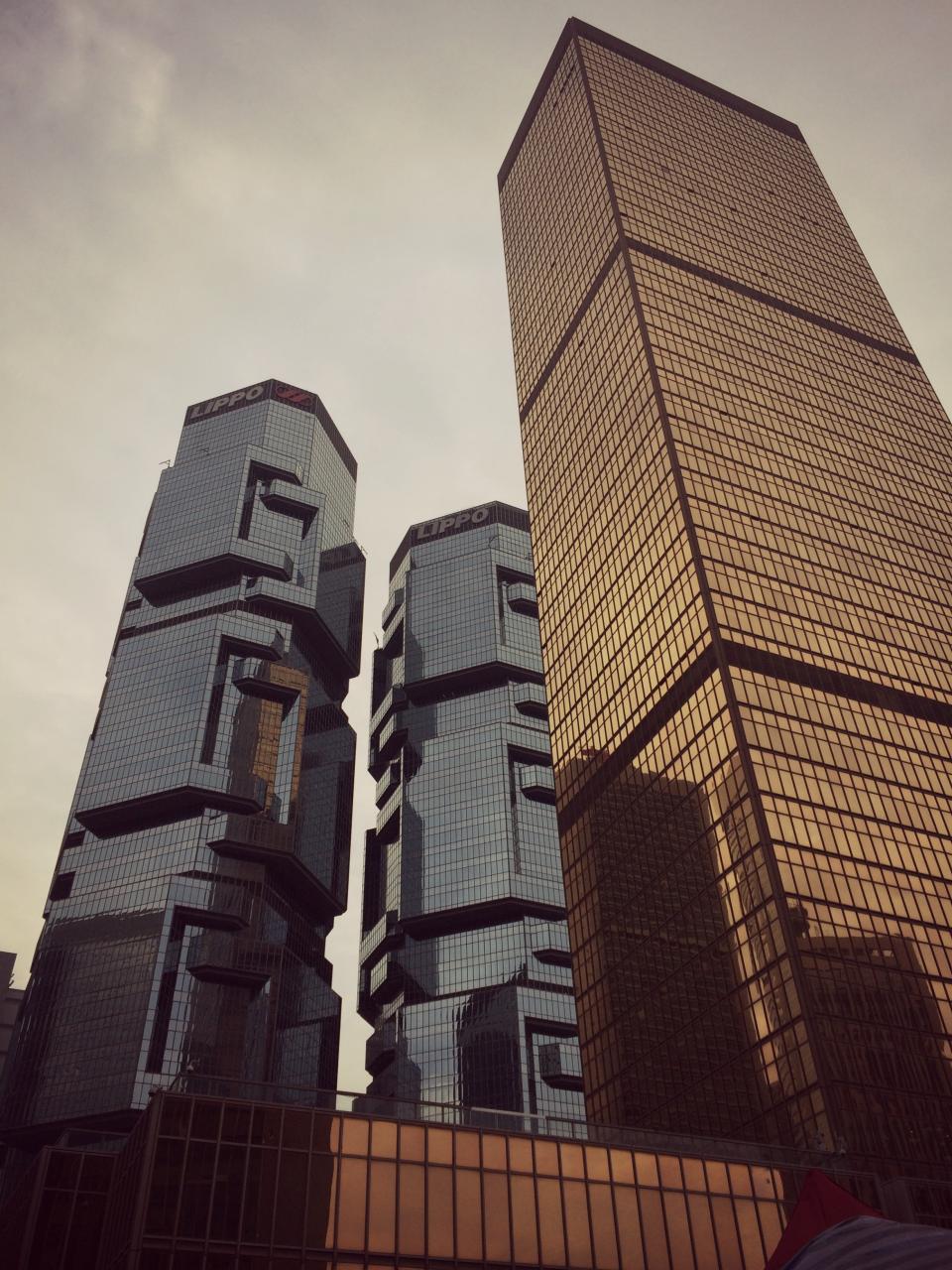 urban towers hongkong city buildings architecture 
