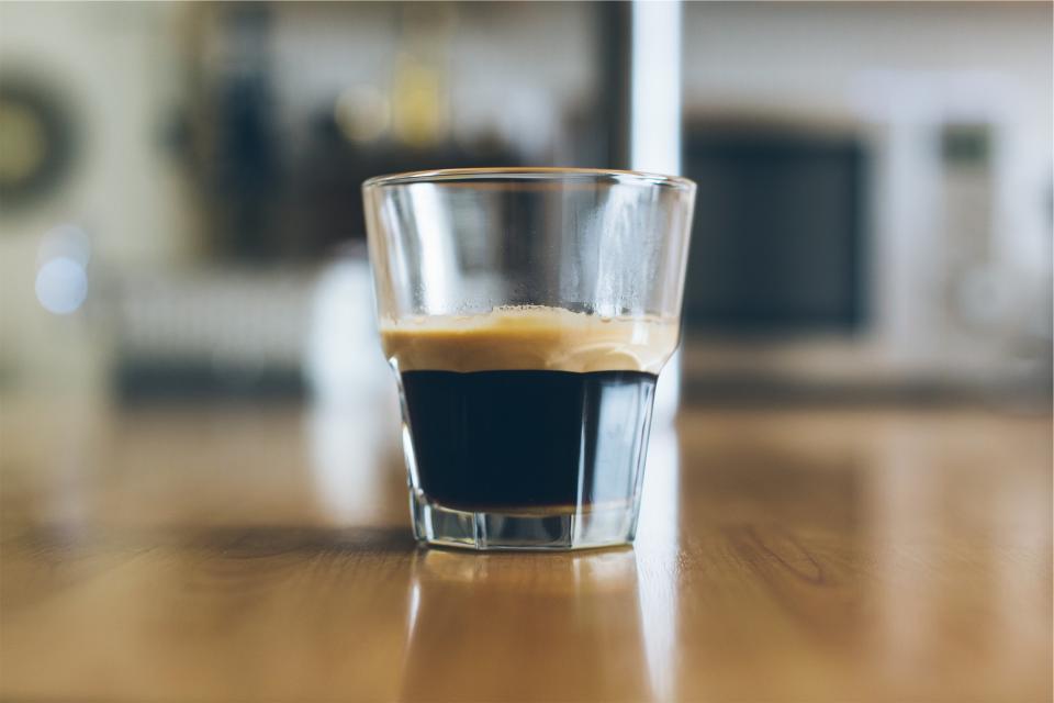 table glass espresso coffee 