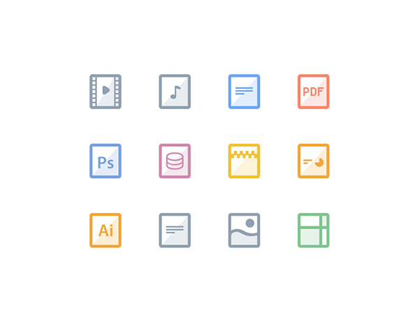 zip square music icons free file icons file color box  