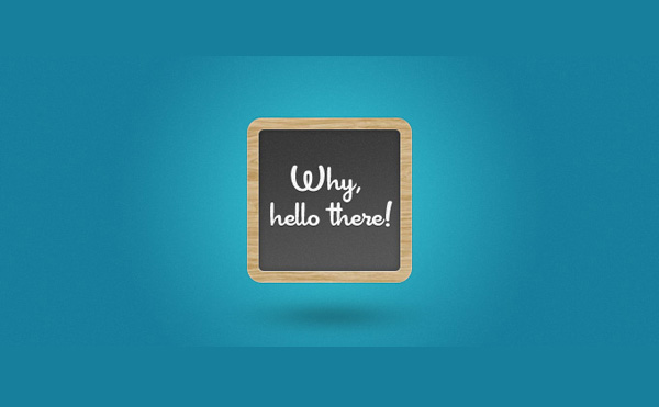 Simple Wood Framed Chalkboard Icon PSD