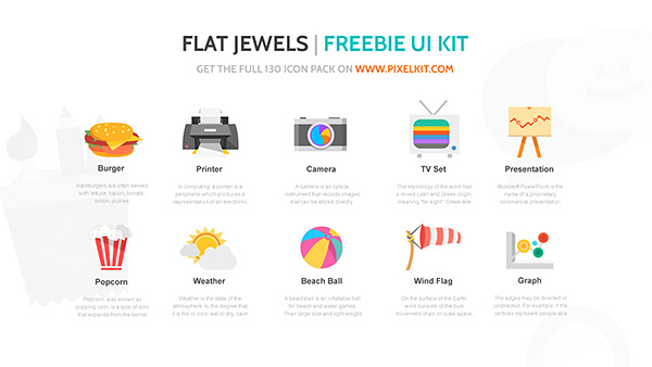 10 Snazzy Flat Web Icons Set PSD