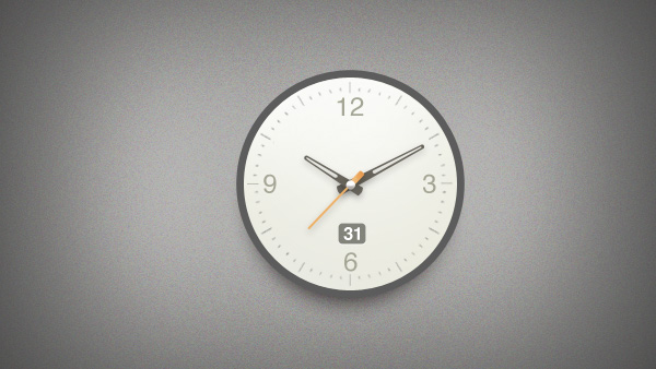 Snazzy Modern Clock Icon PSD