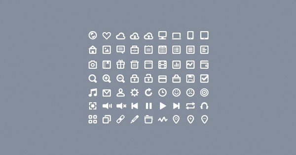 63 Perfect Little Glyph Icons Pack PSD