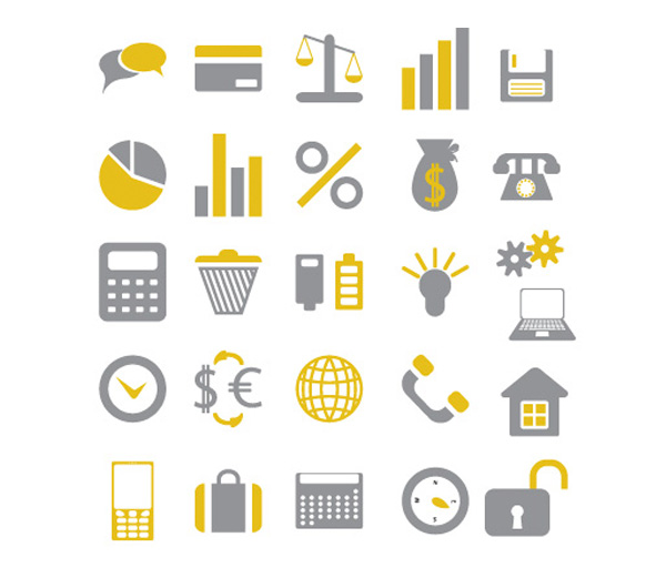 28 Iconika Business Financial Vector Icons Set