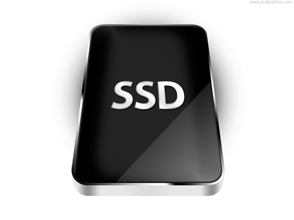 SSD Solid State Drive Icon Metal Black