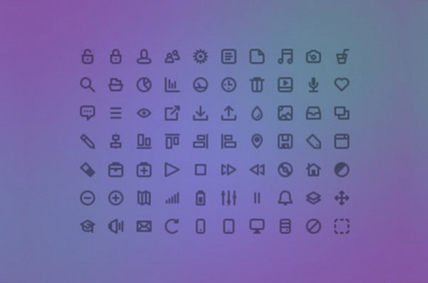 70 Freecons Mini Glyph Icons Pack
