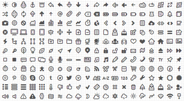 vector typicons set pixel pack icons glyph free download free font icons set font icons font 