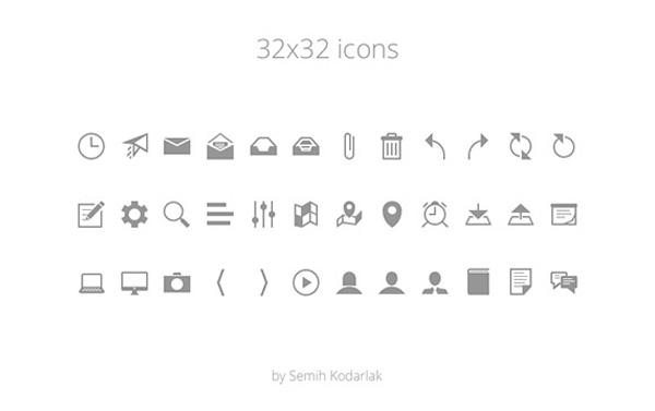 36 Tiny Web Glyph Icons Set