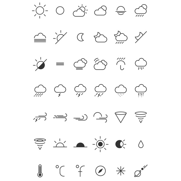 weather icons set weather icons weather vector minimal ui elements ui simple line free download free  