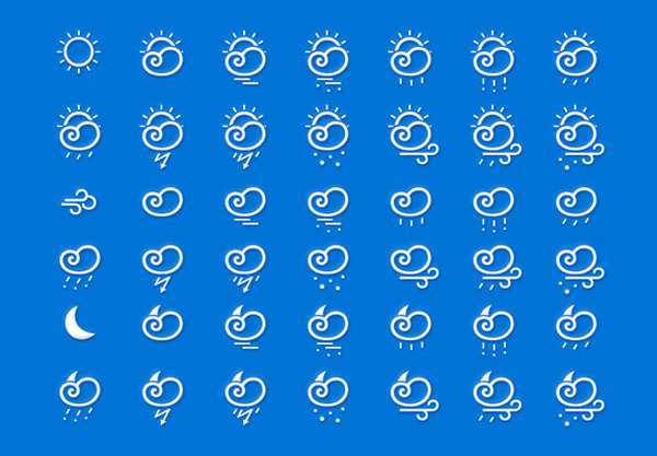 42 Creative Weather Icons Pack 