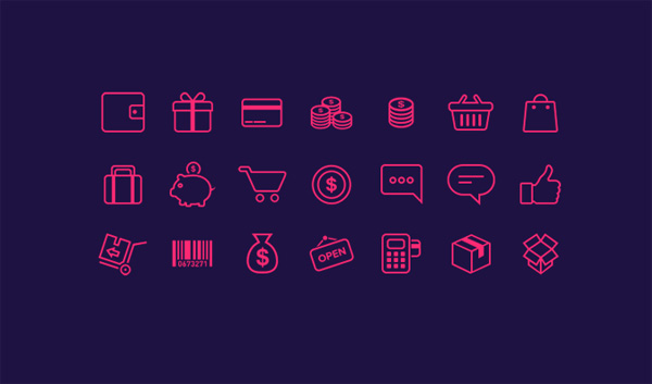 21 eCommerce Web Icons Set