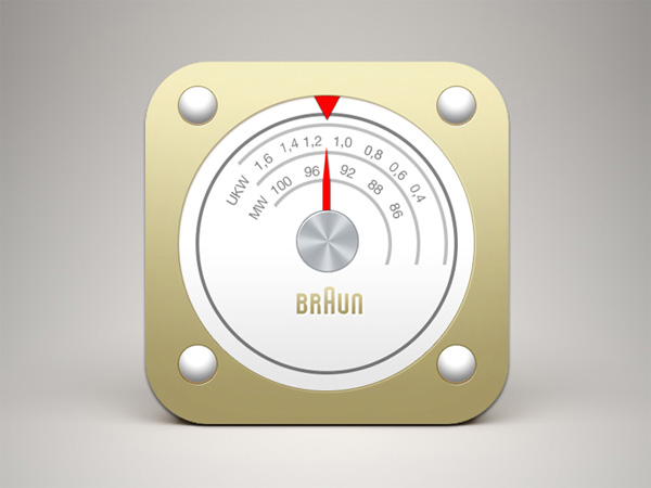 Braun Radio Metal Dial iOS Icon