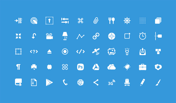 50 Perfect Mixed Glyph Icons Pack