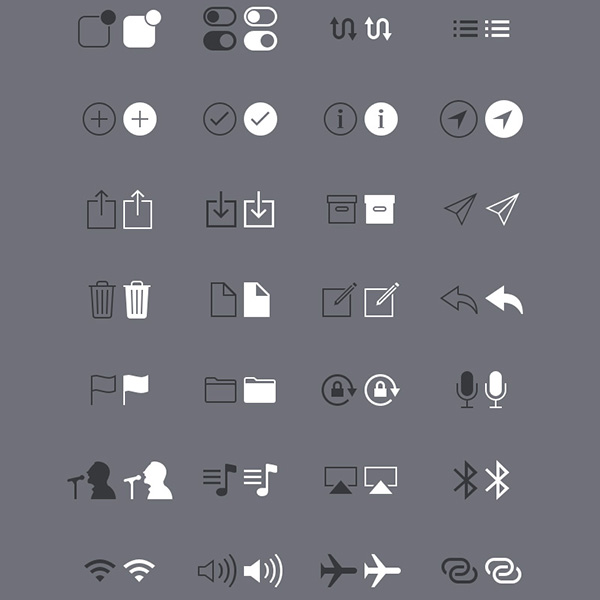 white ui elements ui set line ios icons set ios icons icons free download free black  