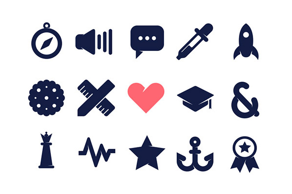 30+ UUUU Unique Filled SVG Web Icons Set