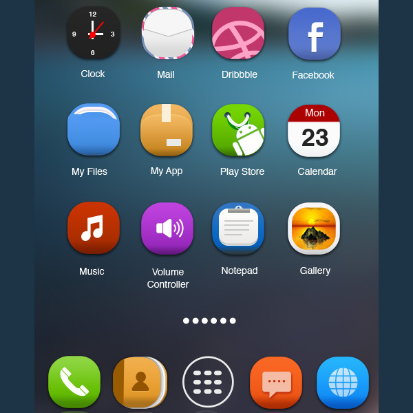 16 Desktop and Social Bubble Icons Set