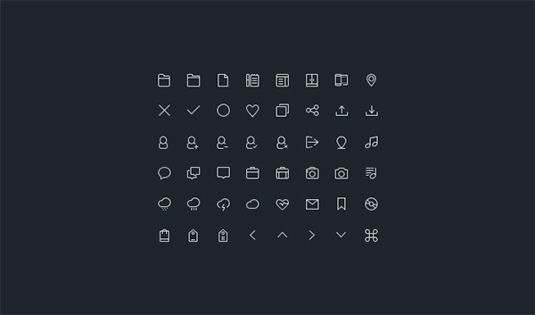 56 Thin Stroke Budicon Icons Pack