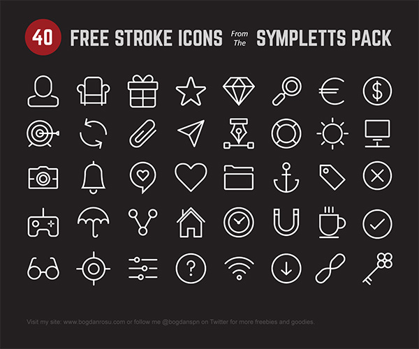 vector ui elements ui sympletts stroke set pack minimal icons free download free 