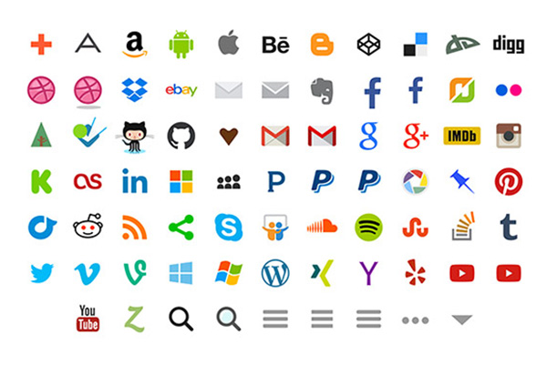 ui elements ui stackicons social icons social multicolor icons set free download free font icons flat font icons colorful  