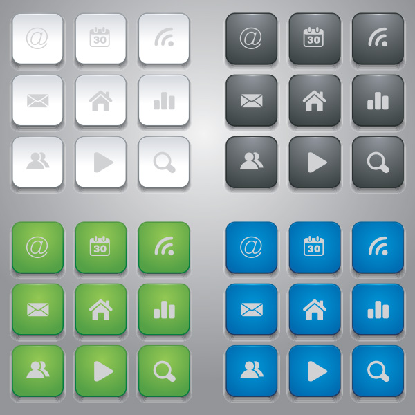 36 Mobile Web Vector Icons Set