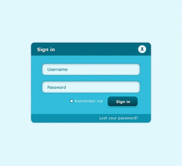 web unique ui elements ui stylish small sign-in quality psd original new modern login interface hi-res HD fresh free download free form elements download detailed design creative clean box blue 