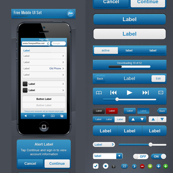 web unique ui elements blue ui elements ui stylish set select boxes retina radio buttons quality psd progress bars player original notifications new modern mobile ui elements labels iphone interface hi-res HD fresh free download free elements download detailed design creative clean buttons blue 