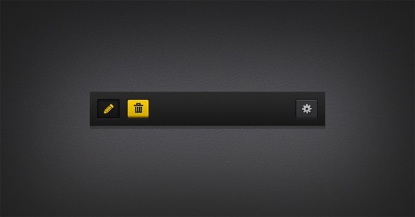 web unique ui elements ui tools toolbar stylish settings quality psd original new modern interface inactive hi-res HD fresh free download free elements edit download detailed design delete dark creative clean black active 