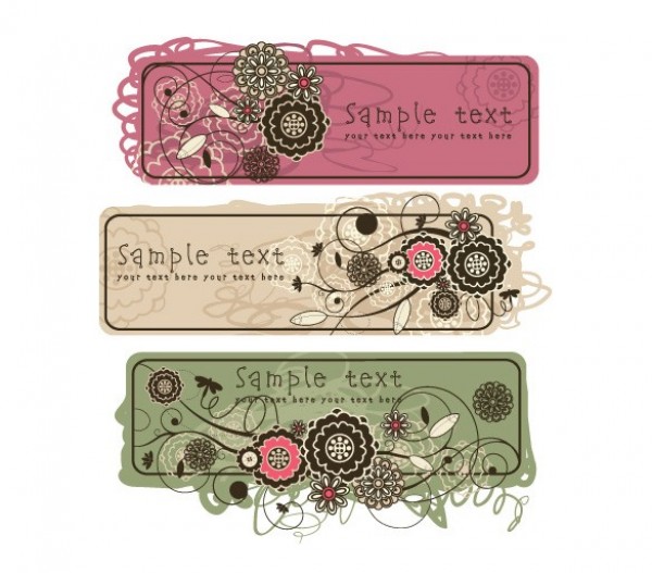 web vector unique ui elements trendy stylish retro quality pink original new interface illustrator hippie high quality hi-res HD green graphic fresh free download free floral elements download detailed design creative banner 