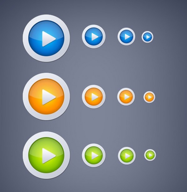 web unique ui elements ui stylish round quality psd play button play original orb orange new modern metal interface hi-res HD green glossy fresh free download free elements download detailed design creative clean buttons blue 