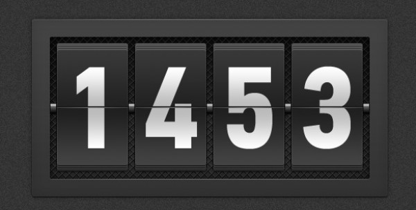user interface UI element timer time slick sleek psd numbered free psd flickboard countdown clock black apple style 