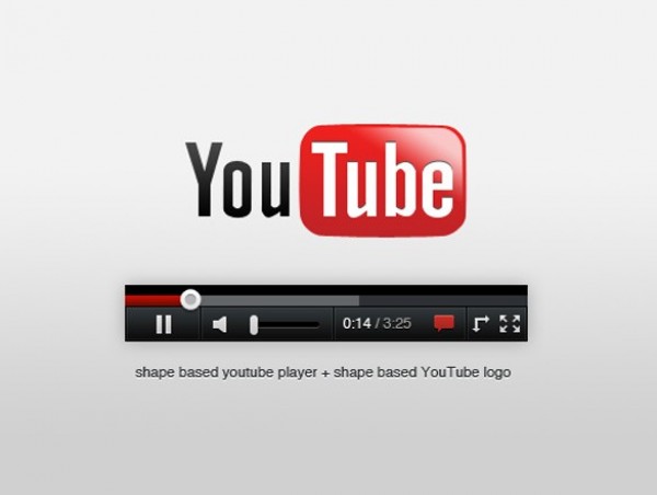 youtube web video player unique ui elements ui stylish remake quality psd player original new modern logo interface hi-res HD fresh free download free elements download detailed design creative clean 
