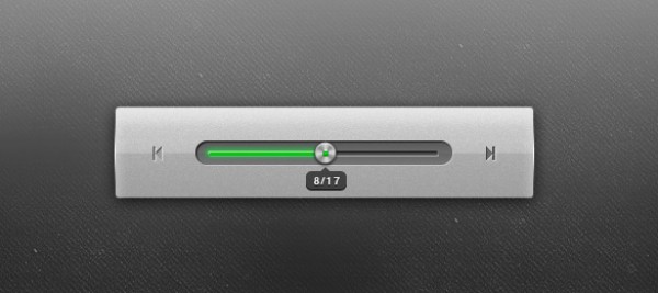 user interface ui slider slick sleek progress bar professional photoshop source grey green free psd element cool audio 
