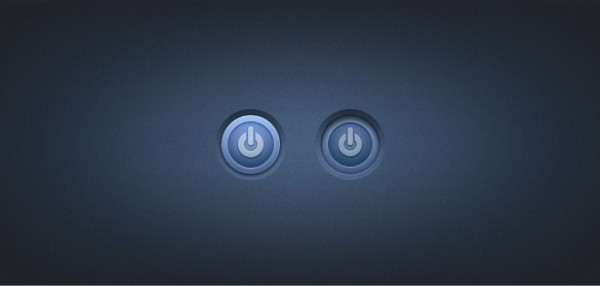 system power on power off power icon Free icons free downloads dark button blue active 