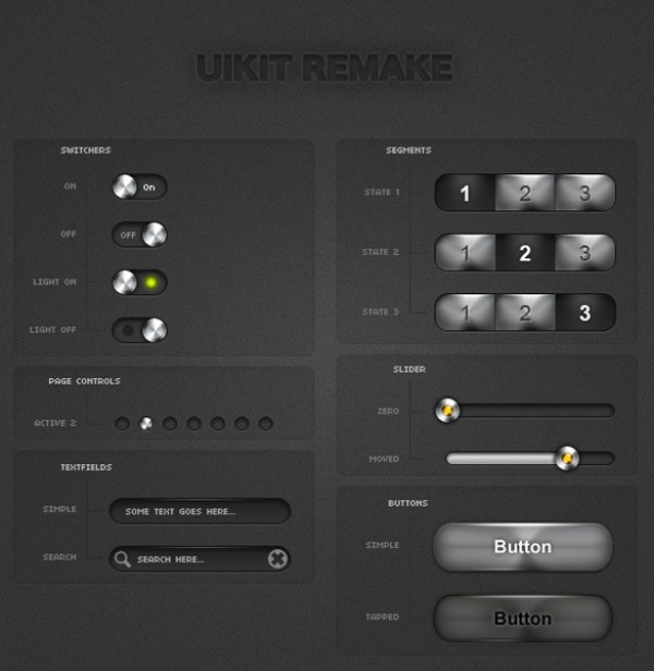 web unique ui elements ui text field switch controller stylish slider simple search box quality page controller original new modern metal button iphone remake iPhone elements iphone interface hi-res HD fresh free download free elements download detailed design dark creative clean button 