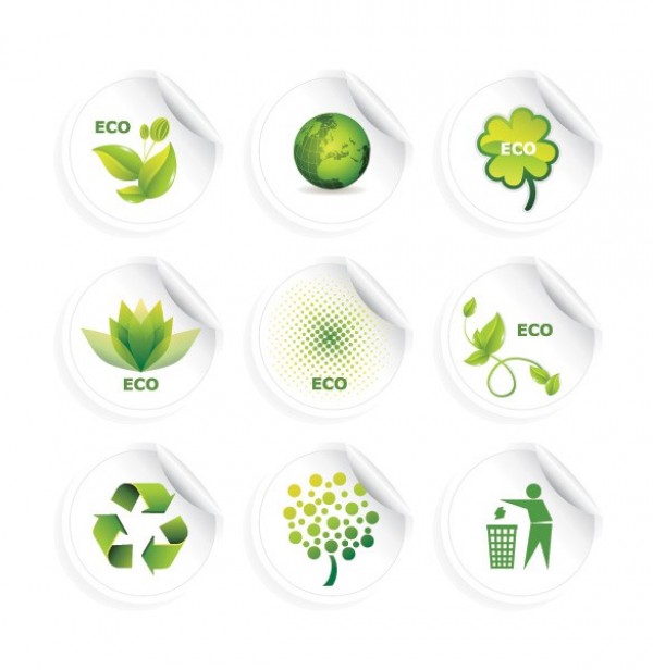 web unique ui elements stylish stickers recycle quality original new nature leaf labels interface illustrator icons high quality hi-res HD green earth green graphic fresh free download free elements ector ecology eco download detailed design creative 