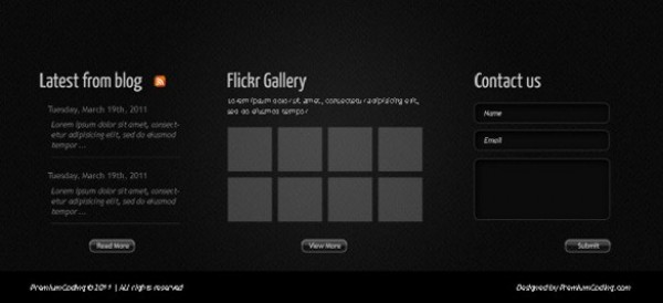 webpage web unique ui elements ui template stylish quality psd original nuevaq new modern interface hi-res HD fresh free download free footer elements download detailed design dark creative clean black 